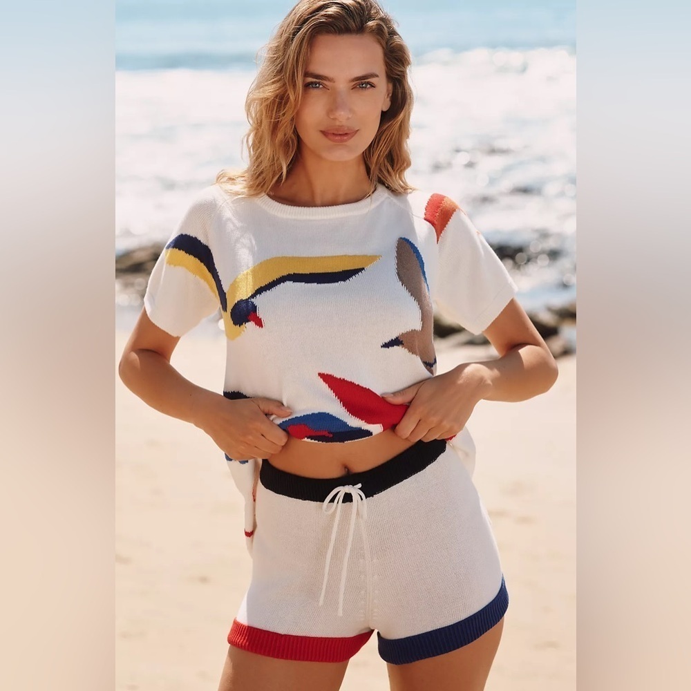 NWT! Anthropologie Celandine High-Waist Sweater Shorts - Size Medium 🧸